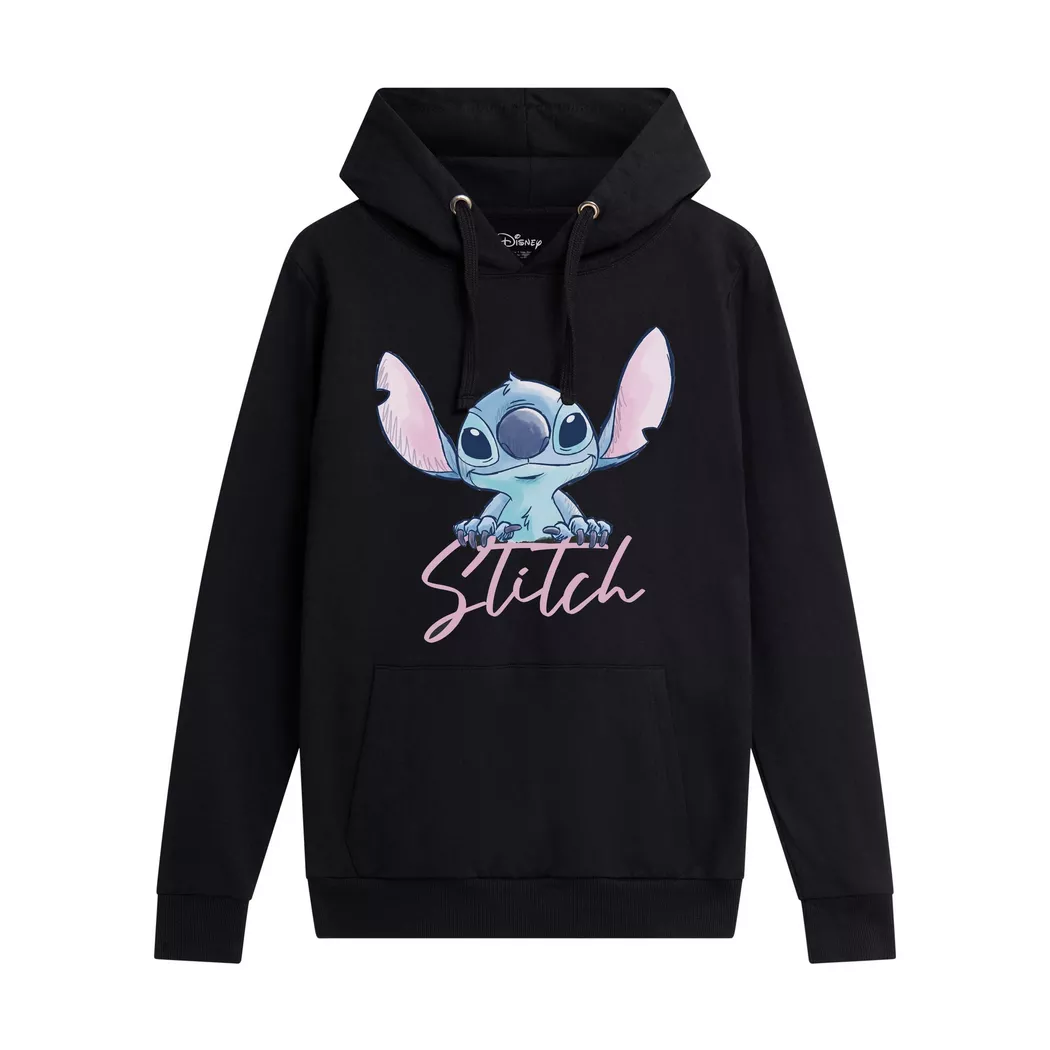 Lilo & Stitch - Kapuzenpullover, für Damen, Schwarz, Größe S