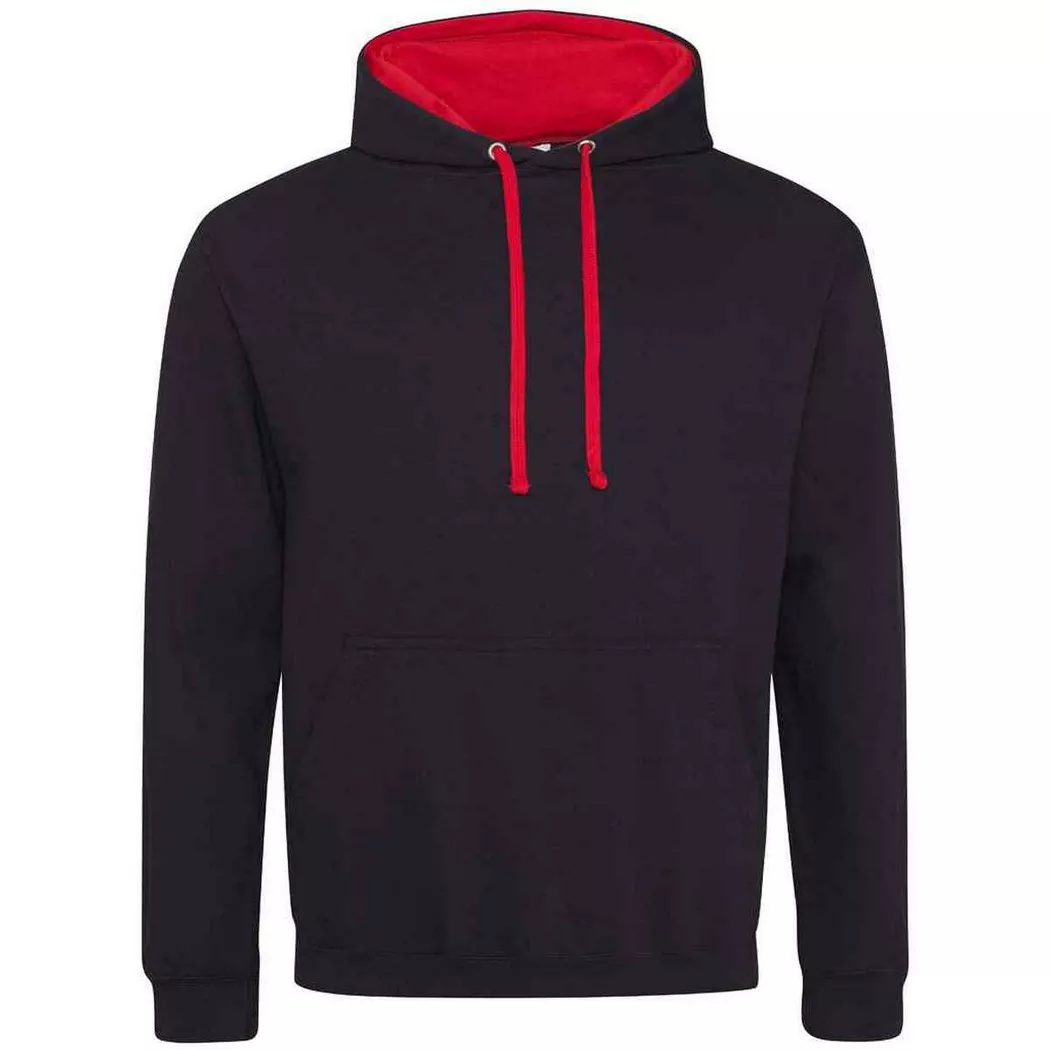 AWDis - Varsity Kapuzenpullover, für Damen, Schwarz, Größe 5XL