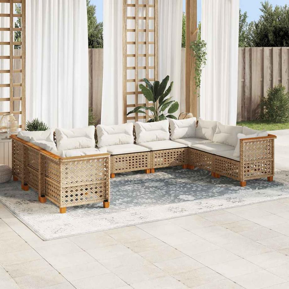 VidaXL set divano da giardino Polirattan  