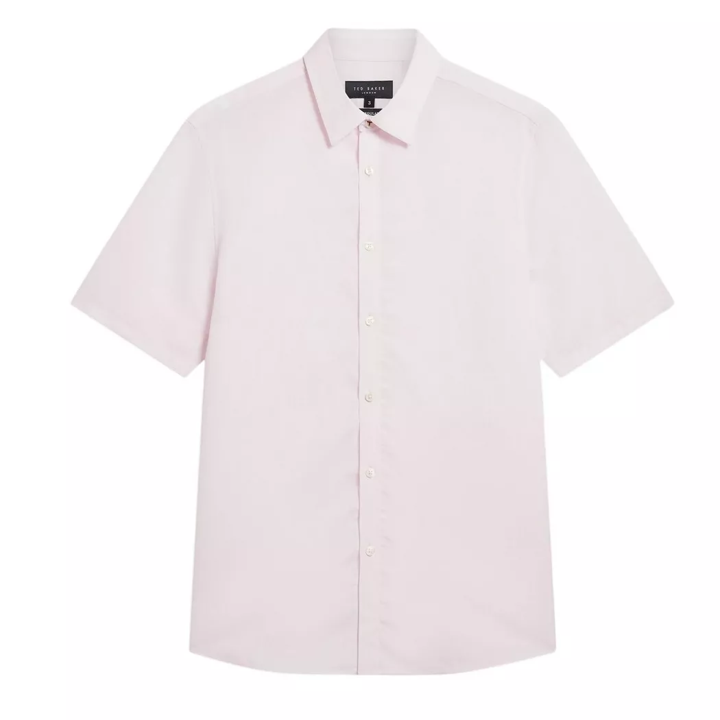 TED BAKER - Baker Hemd, Regulär, Kurzärmlig, für Herren, Hellrosa, Größe S