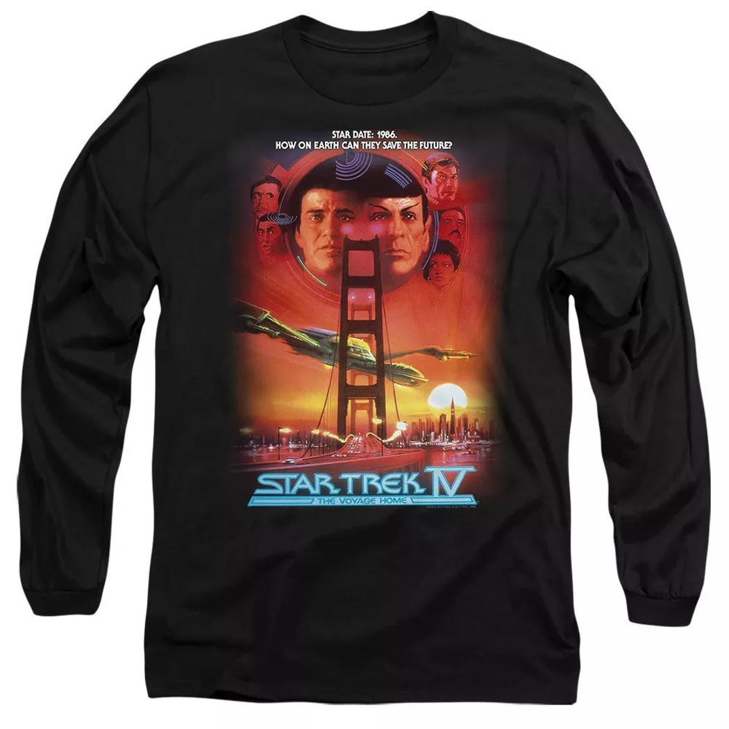 Star Trek - The Voyage Home T-Shirt, für Damen, Schwarz, Größe L