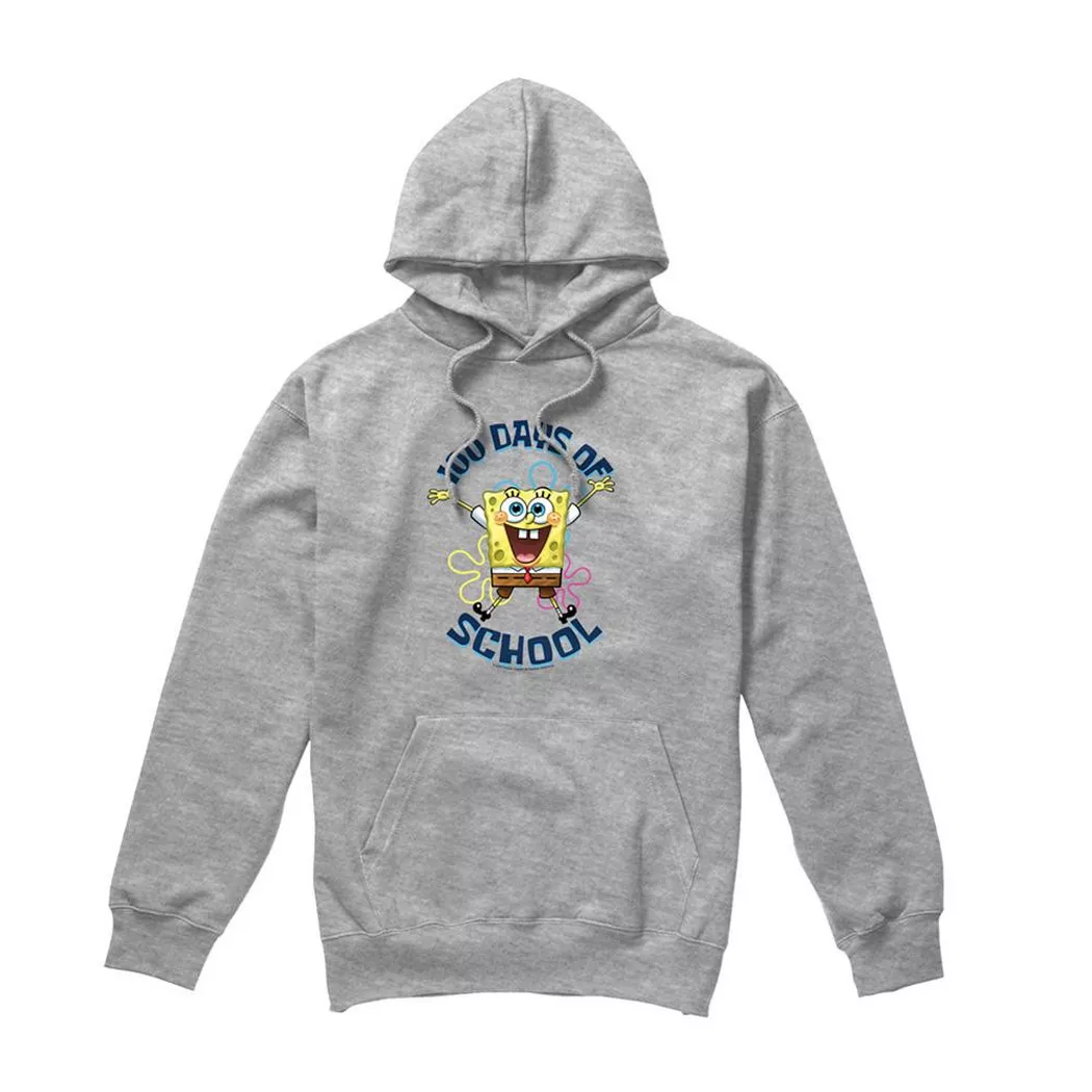 Nickelodeon - 100 Days Of School Kapuzenpullover, Meliert, für Herren, Taubengrau, Größe XXL