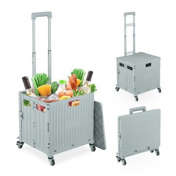 Zusammenklappbarer Einkaufswagen mit Rädern