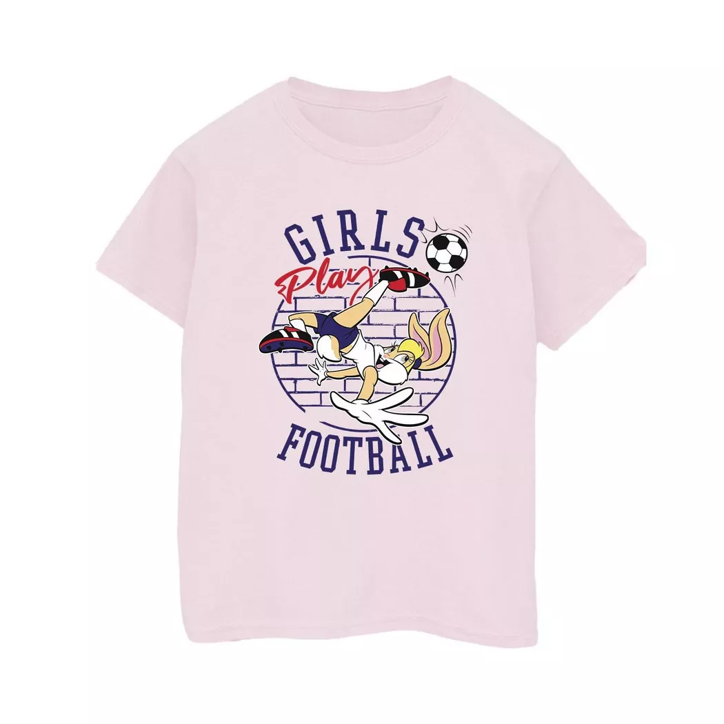 LOONEY TUNES - Girls Play Football TShirt, für Herren, Pink, Größe XL