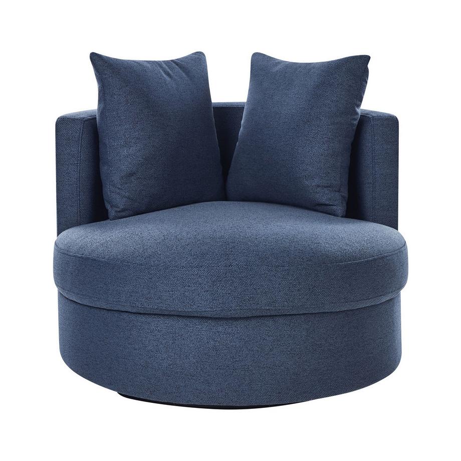 Beliani Fauteuil pivotant en Tissu Moderne DALBY  