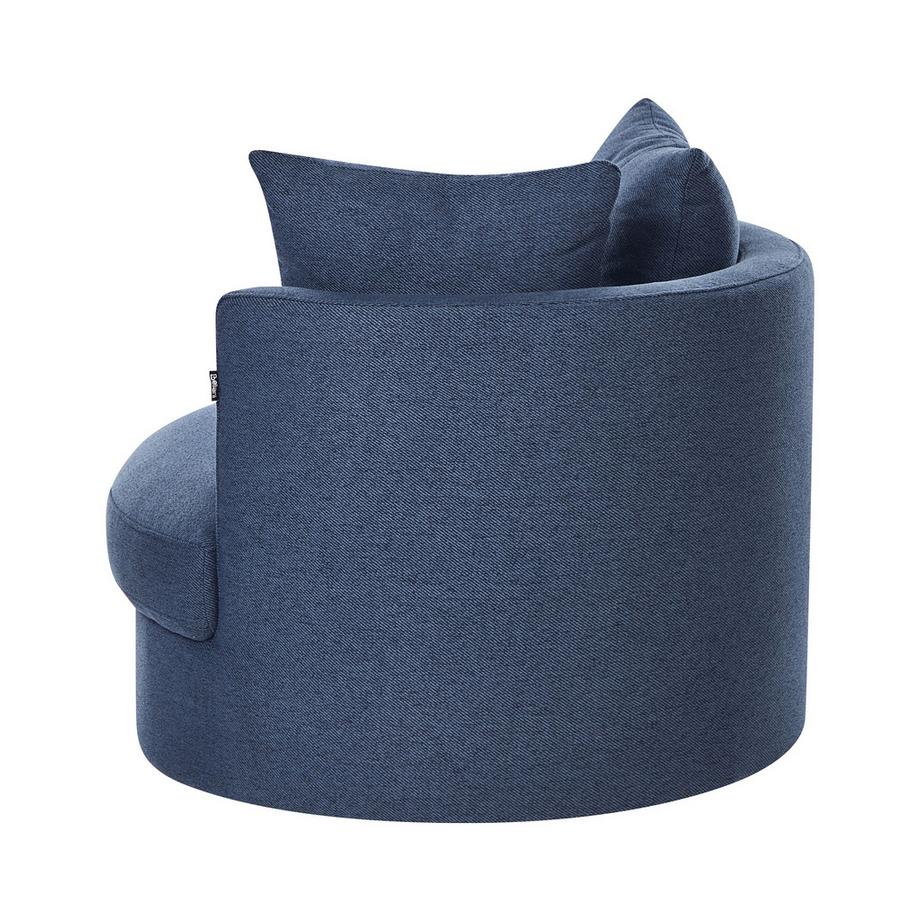 Beliani Fauteuil pivotant en Tissu Moderne DALBY  