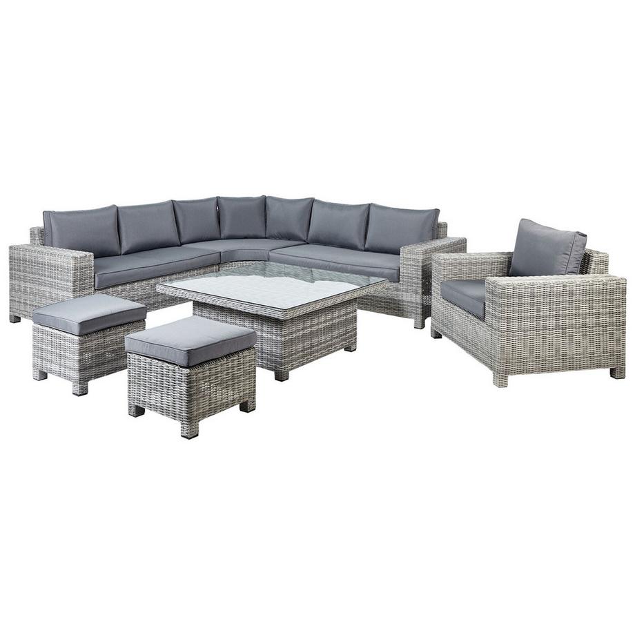 Beliani Set lounge pour jardin en Polyrotin Traditionnel TEGLIO  