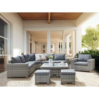 Beliani Set lounge pour jardin en Polyrotin Traditionnel TEGLIO  