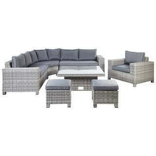 Beliani Set lounge pour jardin en Polyrotin Traditionnel TEGLIO  