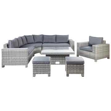 Lounge Set aus PE Rattan Klassisch TEGLIO