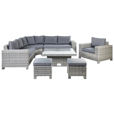 Beliani Set lounge pour jardin en Polyrotin Traditionnel TEGLIO  