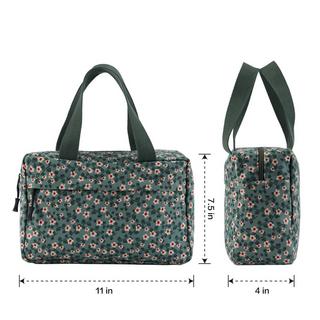 Only-bags.store Große geblümte Kosmetiktasche aus Cord  