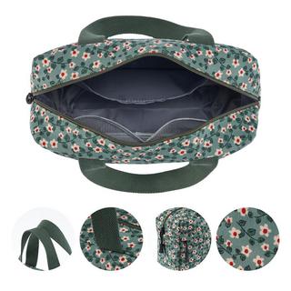 Only-bags.store Große geblümte Kosmetiktasche aus Cord  