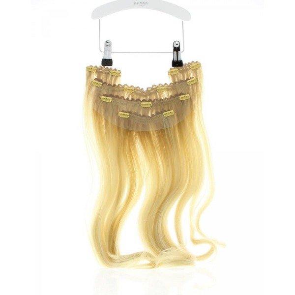 Image of Clip-in Weft Memory®hair 45cm Amsterdam, Very Light Ash Blonde Ombré Damen golden ONE SIZE