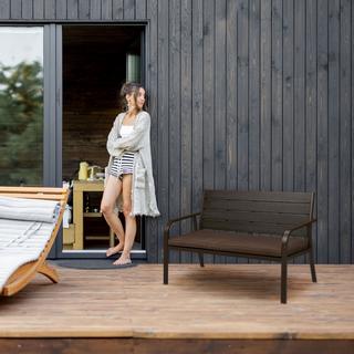 Northix Banc de jardin avec coussin d'assise  