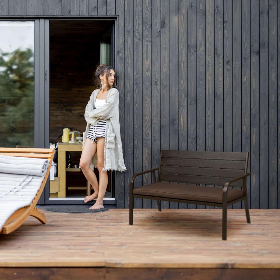 Northix Gartenbank mit Sitzpolster  