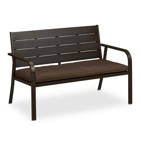 Northix Banc de jardin avec coussin d'assise  