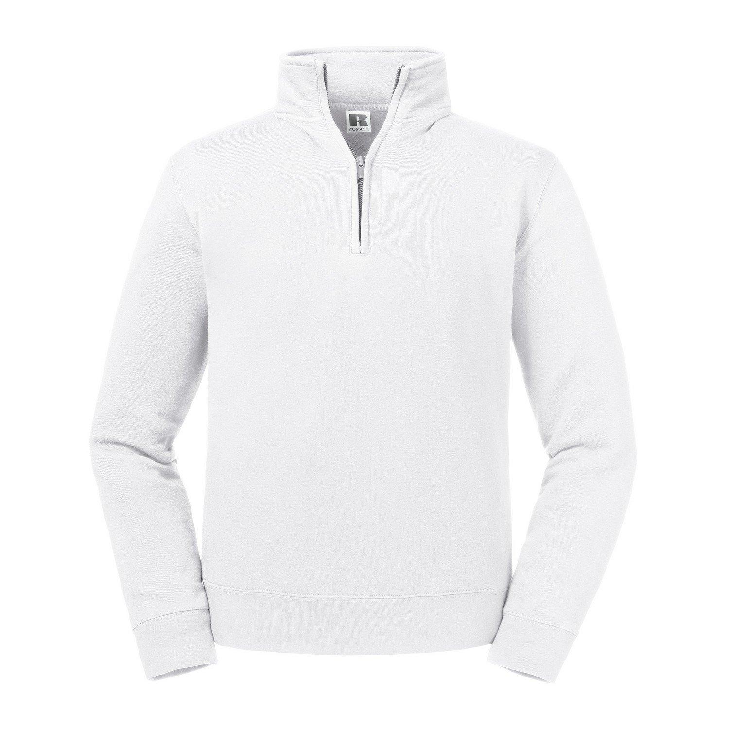 Image of Authentic Sweatshirt Mit Kurzem Reißverschluss Herren Weiss XL