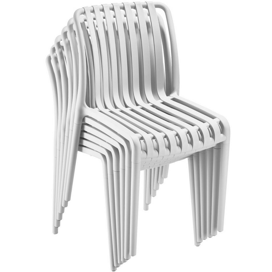 Tectake Sedie da giardino Alcudia Resistenti alle intemperie e ai raggi UV Set di 6  