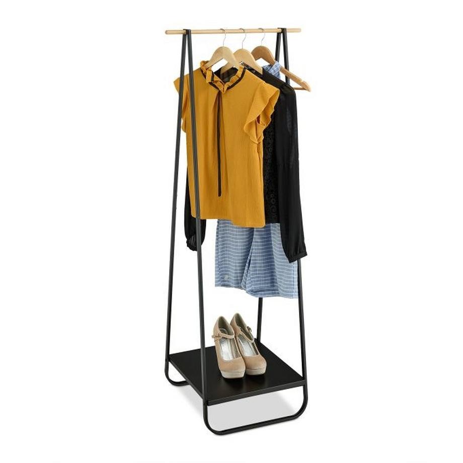 Appendiabiti in metallo con ripiano