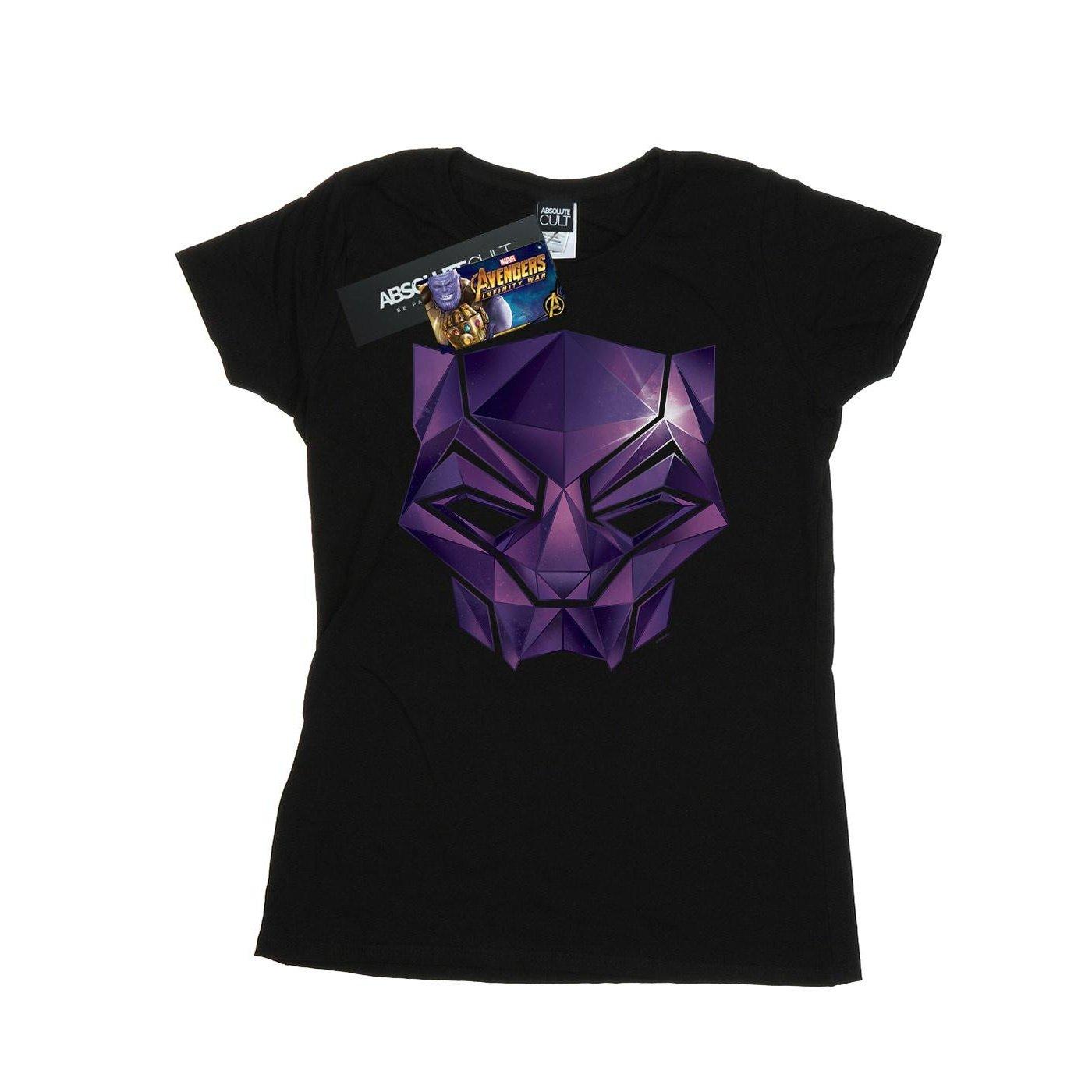 Image of Avengers Infinity War Black Panther Geometric Tshirt Damen Schwarz M