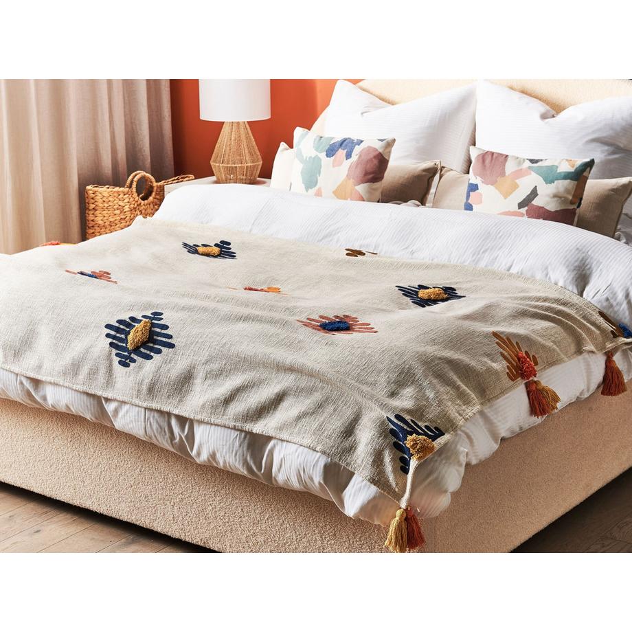 Beliani Coperta in Cotone Boho MUNGER  