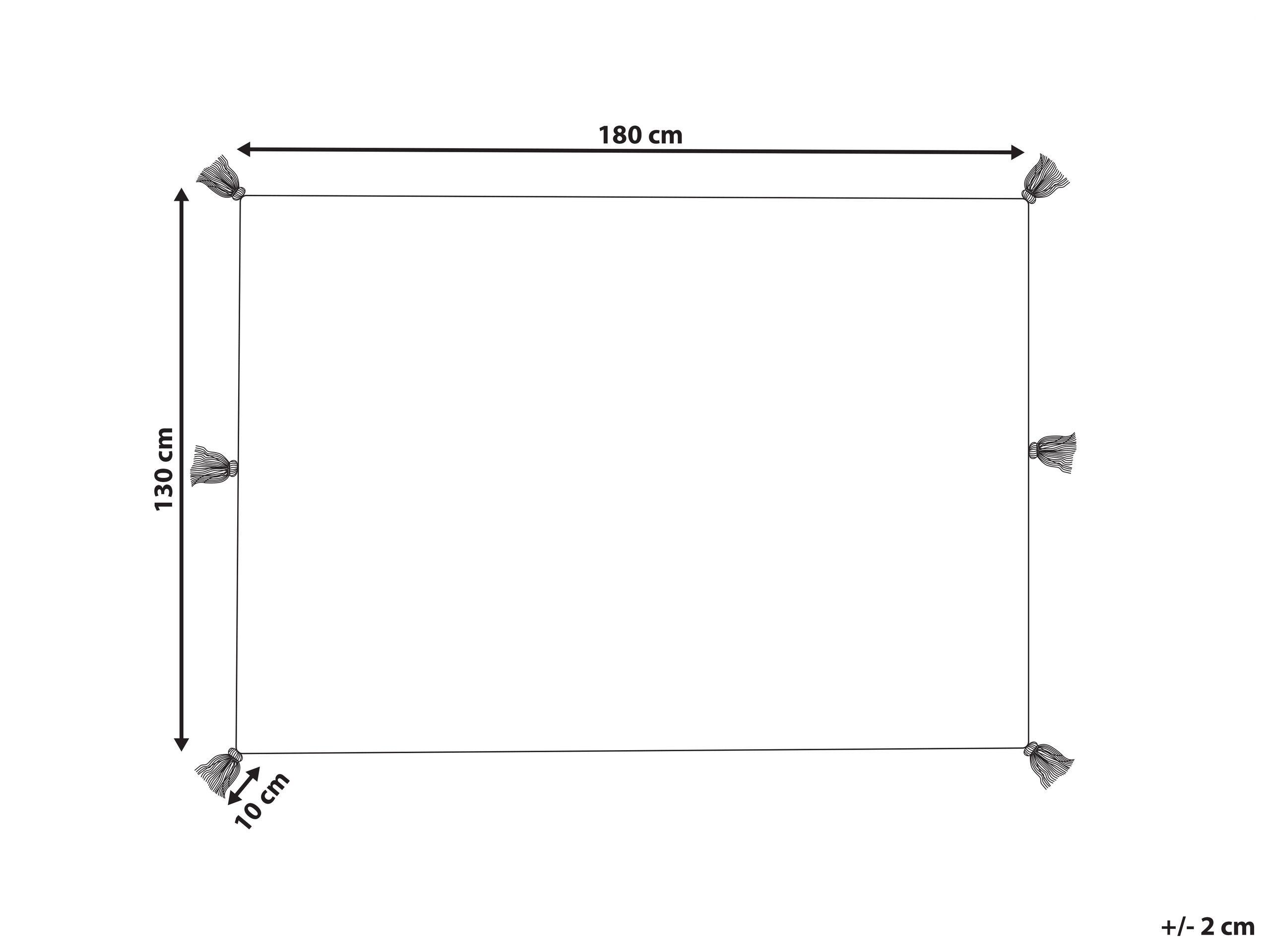 Beliani Boho Munger Couverture en Coton  