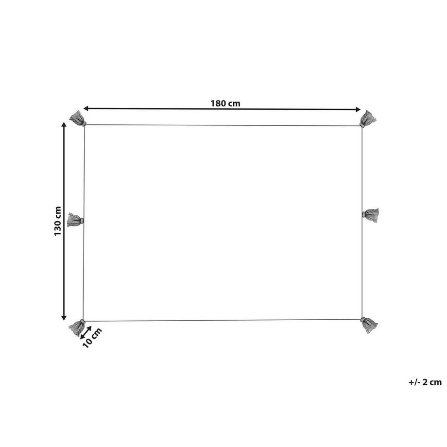 Beliani Coperta in Cotone Boho MUNGER  