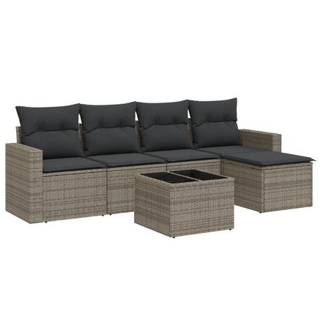 VidaXL set divano da giardino Polirattan  