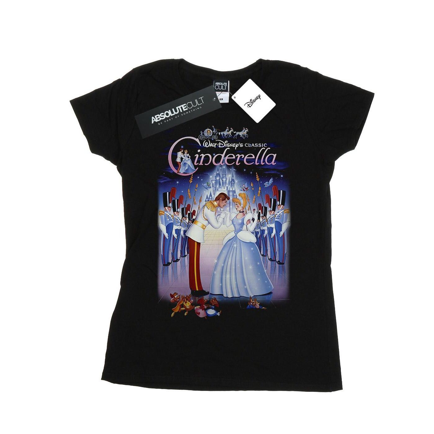 Image of Cinderella Collage Poster Tshirt Damen Schwarz XXL