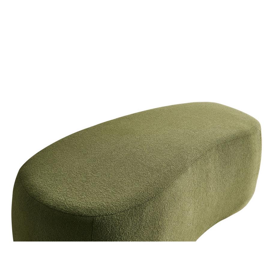 Beliani Pouf aus Bouclé Skandinavisch BAYARD  