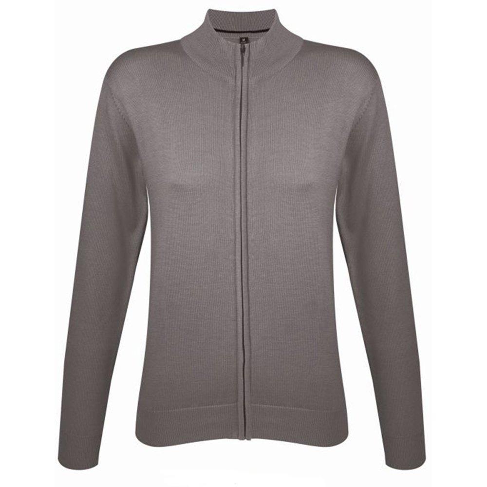 Image of Gordon Strickjacke Mit Reißverschluss, Vausschnitt, Langarm Unisex Grau XL