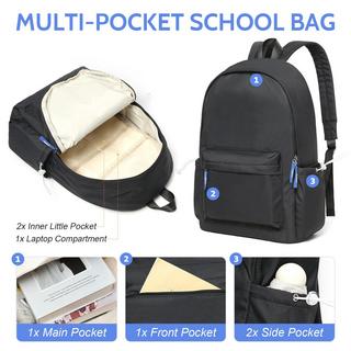 Only-bags.store Rucksack Schule Teenager, Schulranzen, Daypack mit Laptopfach, wasserabweisende Schultasche  