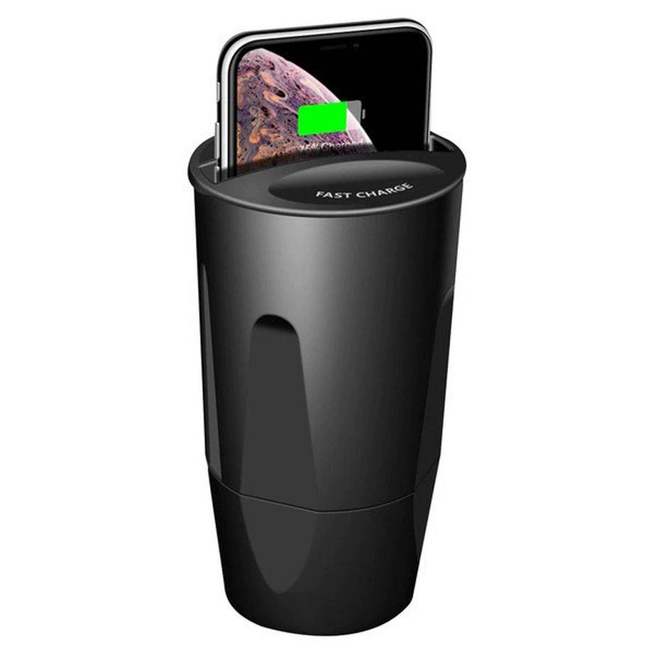 Avizar  QI-Zigarettenanzünder Ladegerät Schwarz 