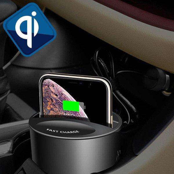 Avizar  QI-Zigarettenanzünder Ladegerät Schwarz 