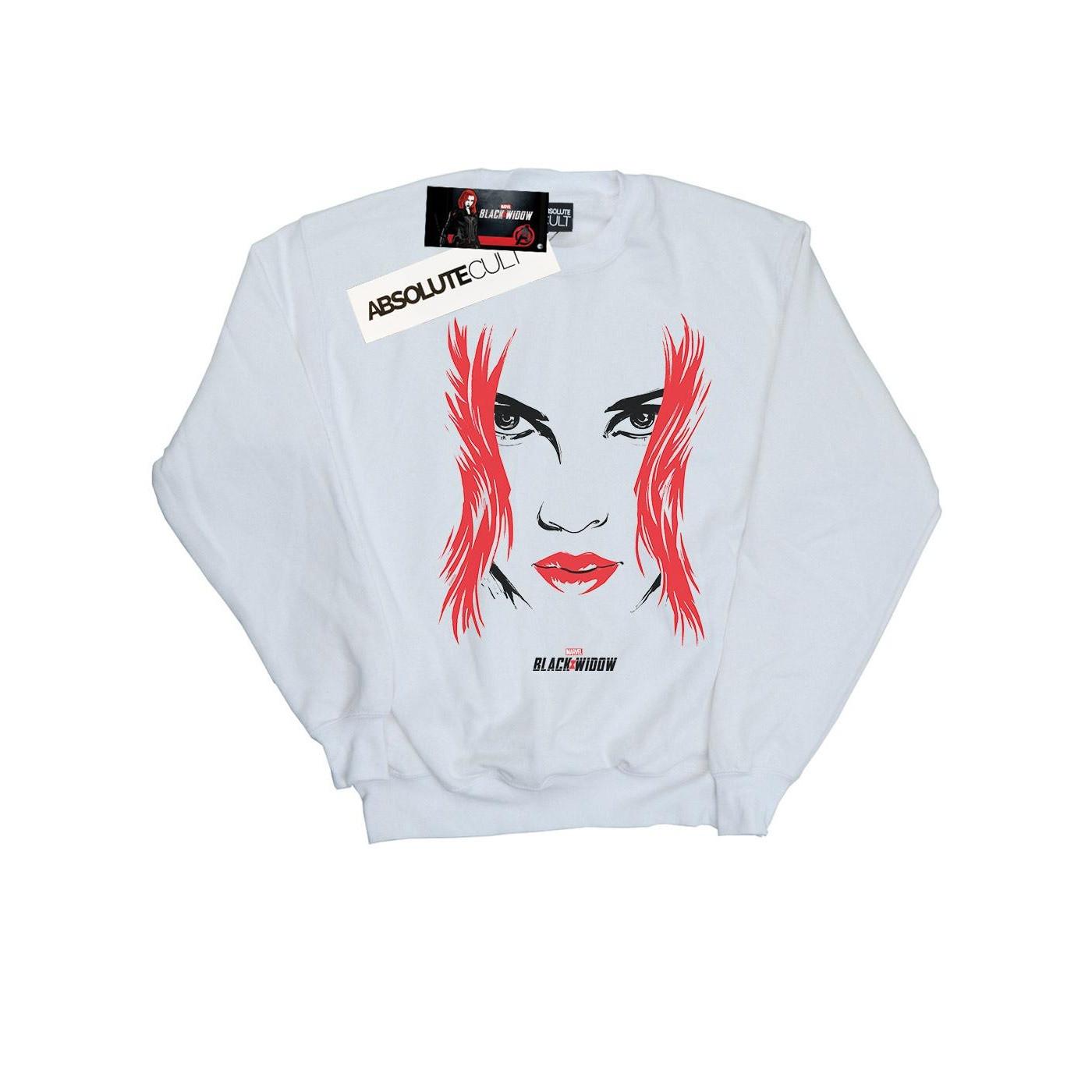 Image of Black Widow Movie Closeup Sweatshirt Jungen Weiss 140/146