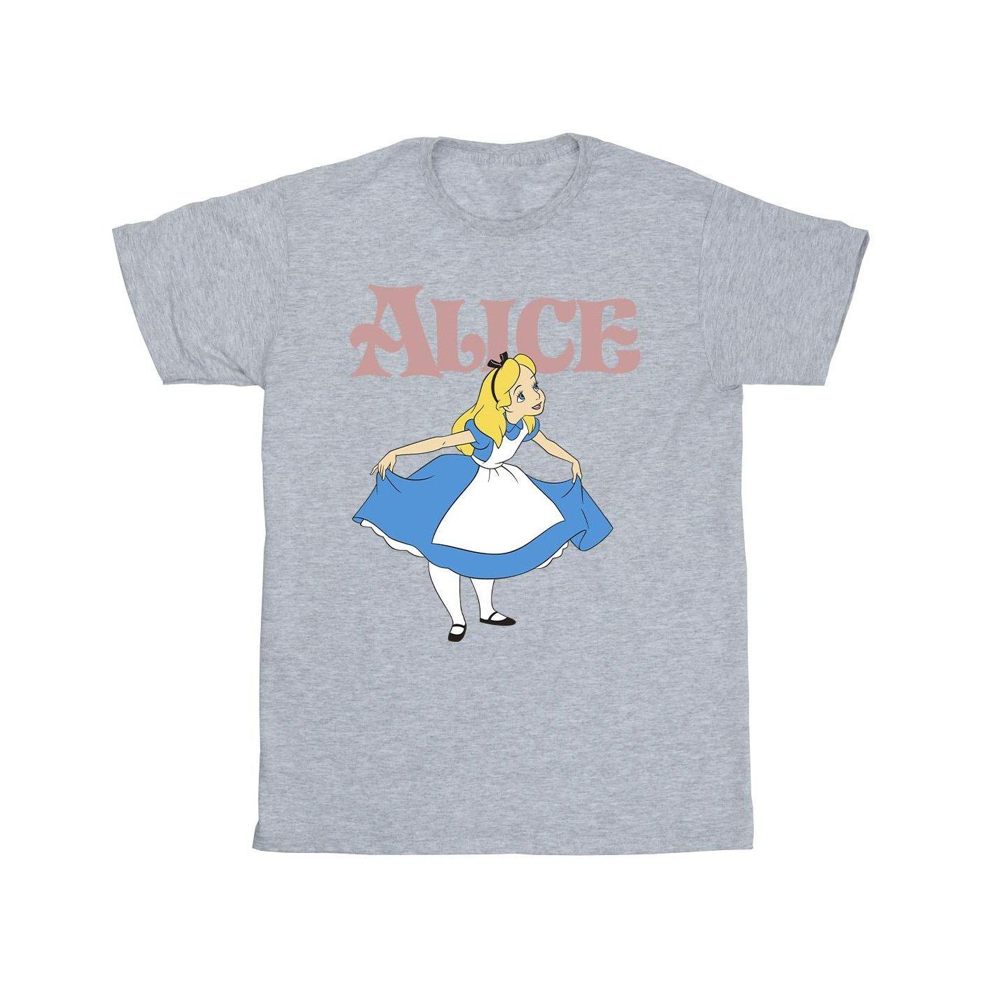 Image of Alice In Wonderland Take A Bow Tshirt Herren Grau 3XL