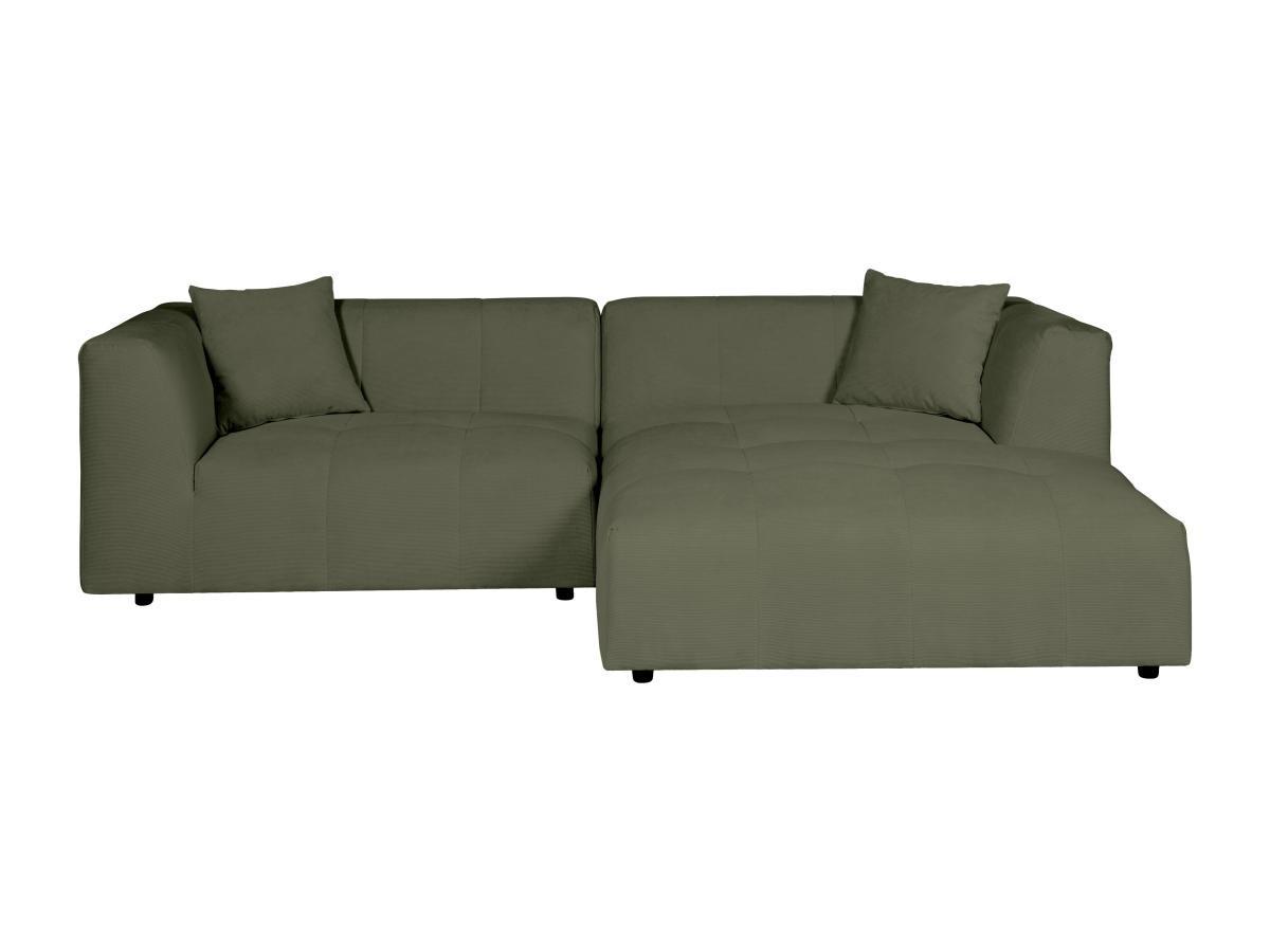 Image of Ecksofa - Ecke rechts - Cord - Grün - NAEMIA von Ecksofa - Ecke rechts - Cord - Grün - NAEMIA von Maison Céphy