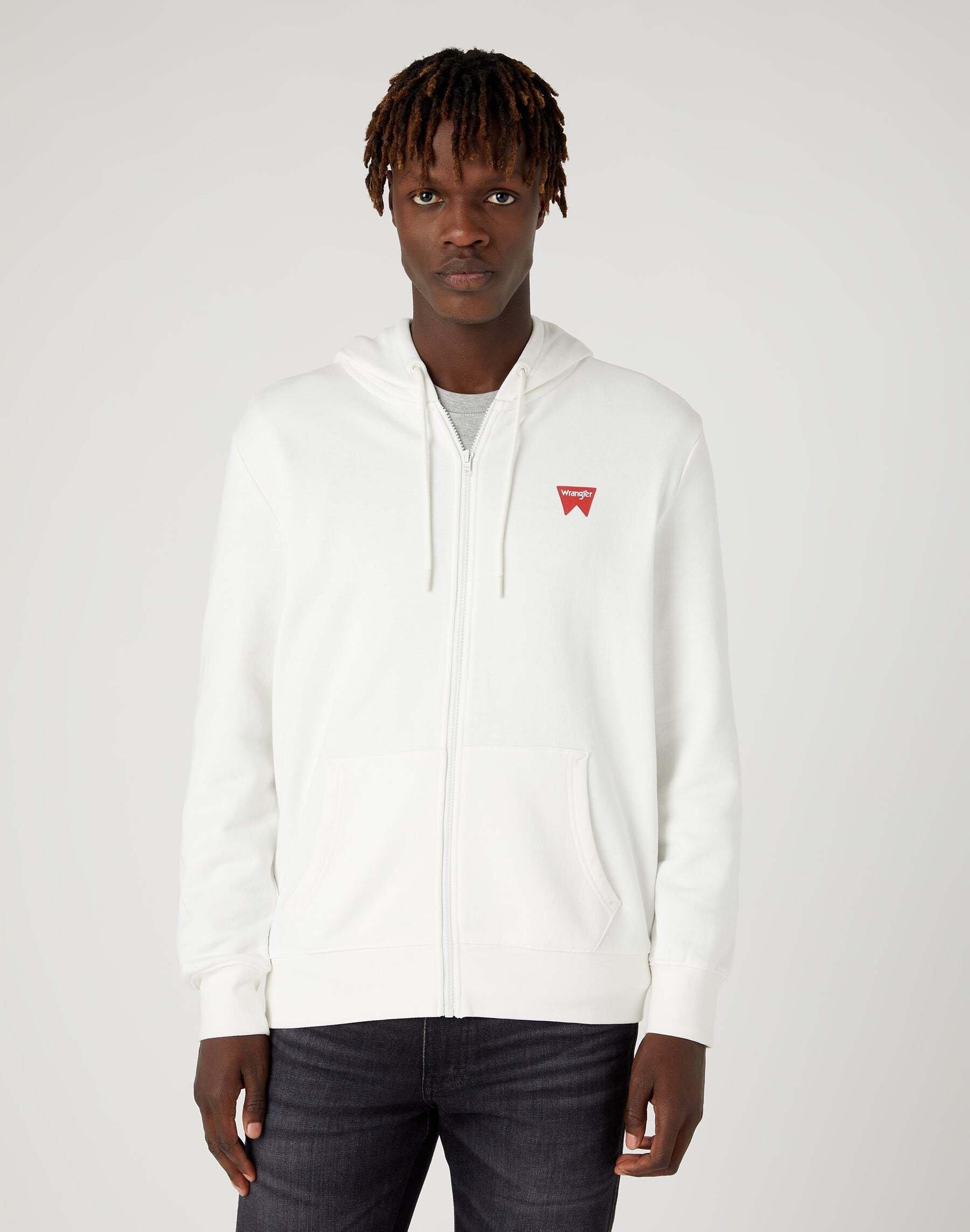 Image of Kapuzenpullover Zip Thru Hoodie Herren Weiss M