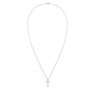 Kuzzoi  Halskette Halskette Lang Kreuz Glas Kristalle 925 Sterling Silber 