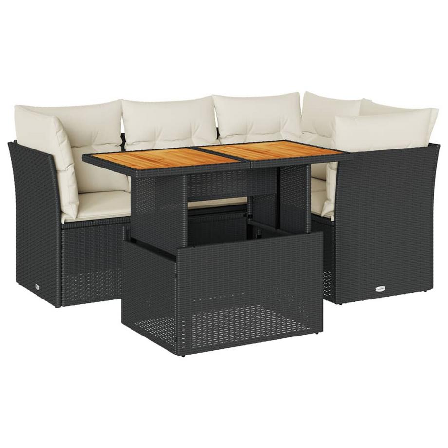 set di divani da giardino Polirattan