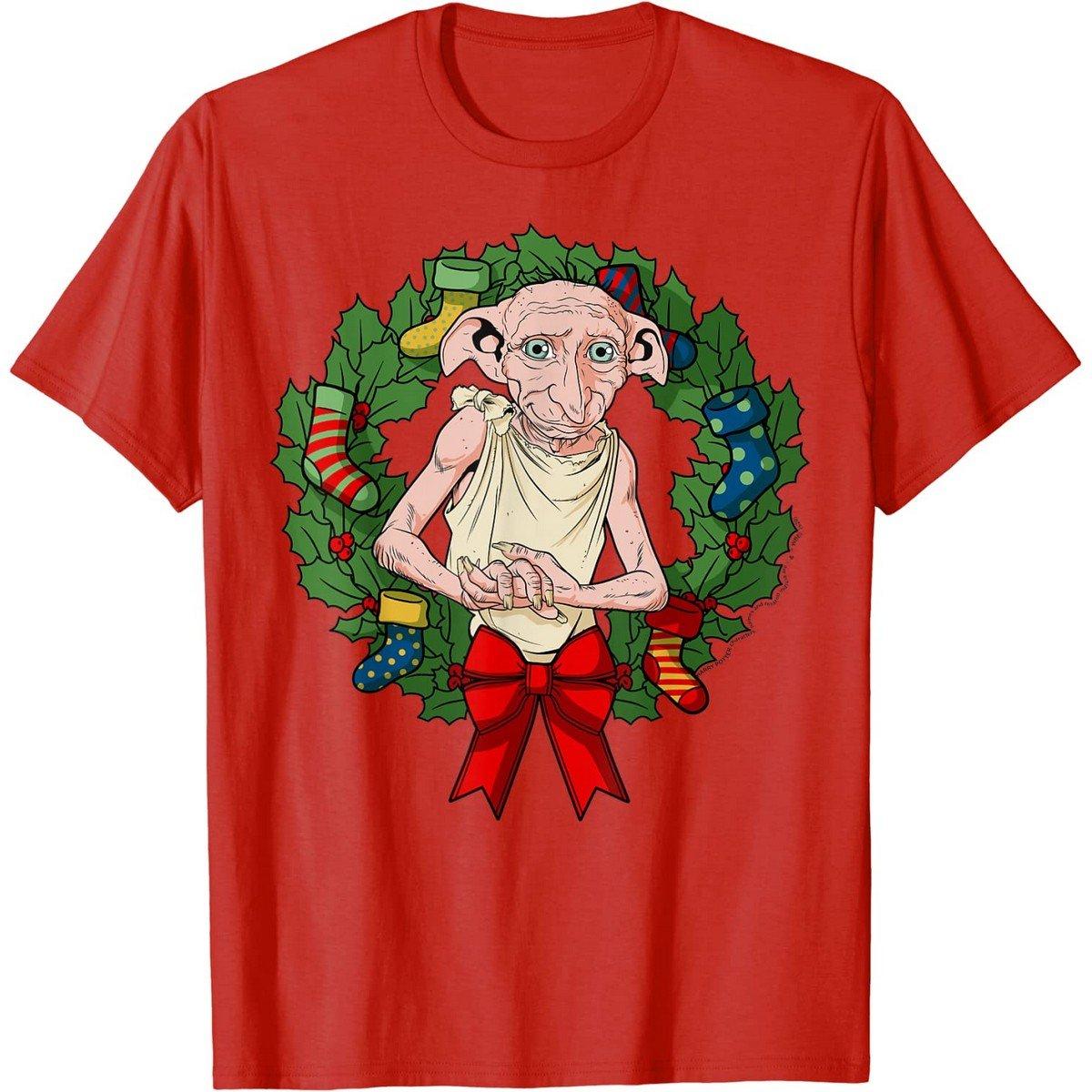 Image of Tshirt Weihnachtliches Design Herren Rot Bunt L