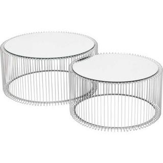 KARE Design Couchtisch Wire Silber (2/Set)  