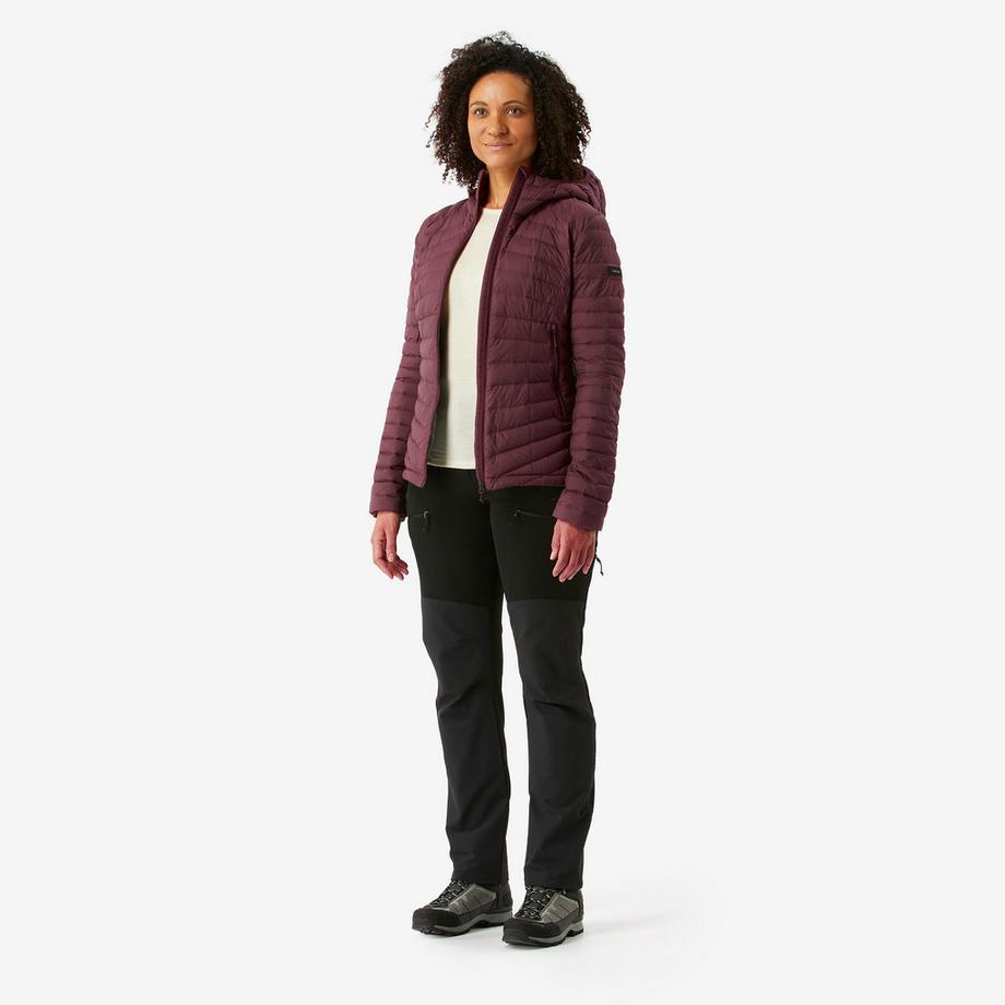 FORCLAZ  Piumino donna cappuccio trekking piuma 