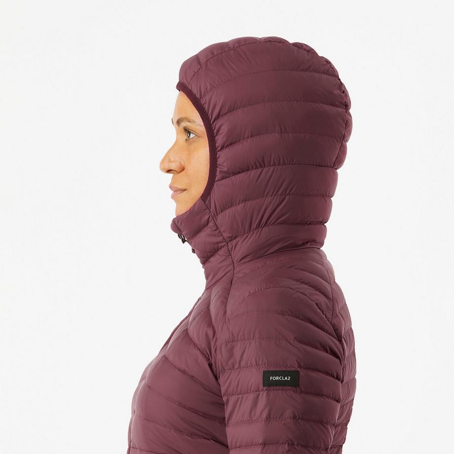 FORCLAZ  Piumino donna cappuccio trekking piuma 