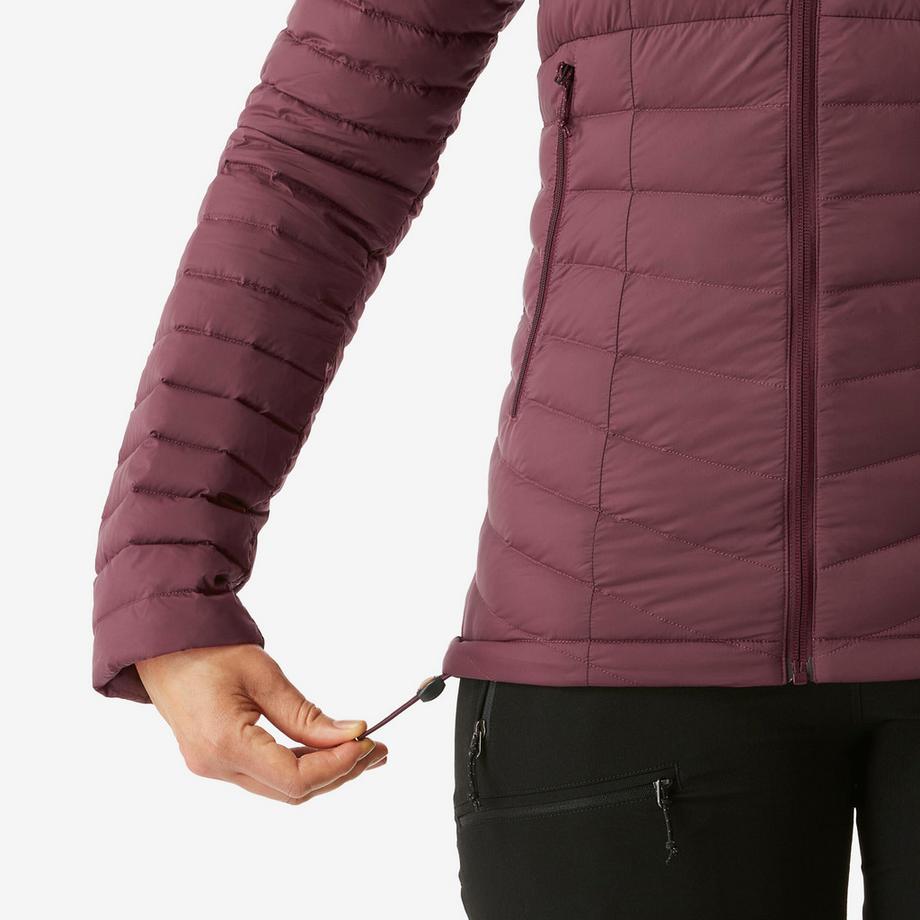 FORCLAZ  Piumino donna cappuccio trekking piuma 