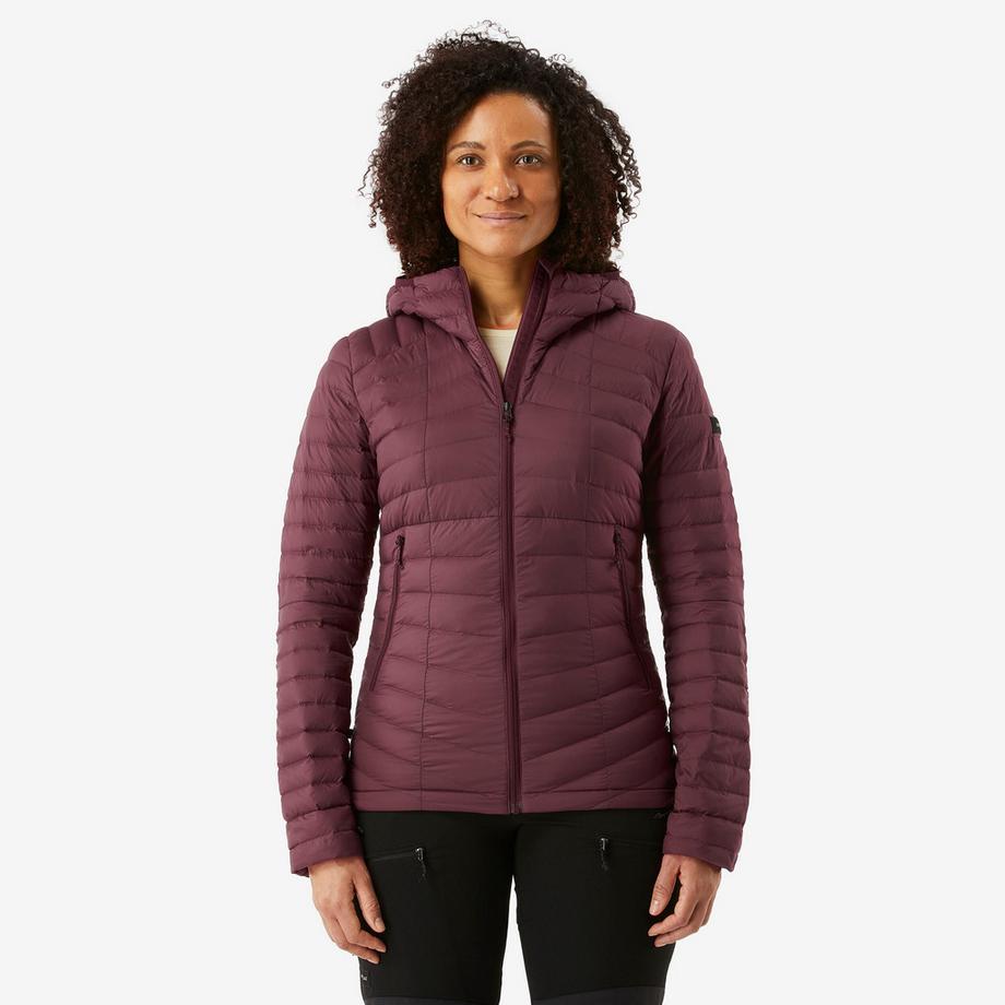 Piumino donna cappuccio trekking piuma