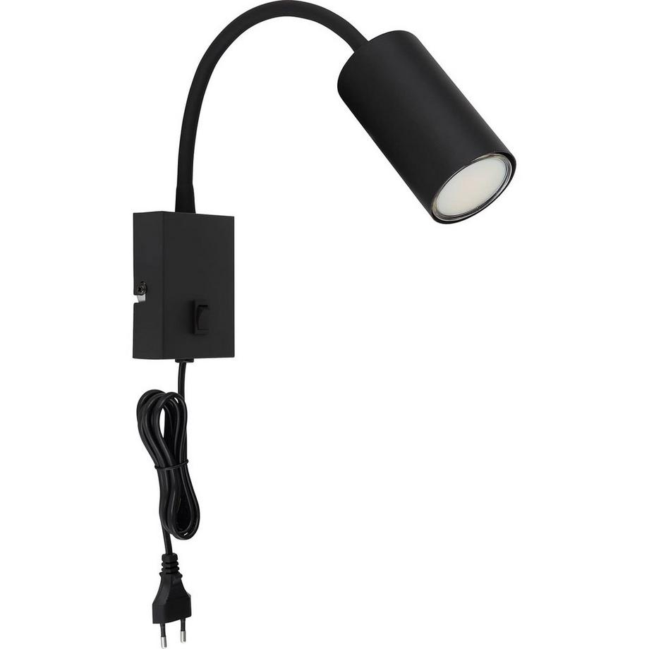 mutoni Lampada da parete Robby metallo nero 1xGU10 nero  