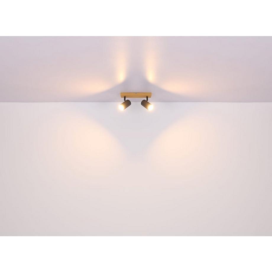 mutoni Lampada da parete Robby metallo nero 1xGU10 nero  