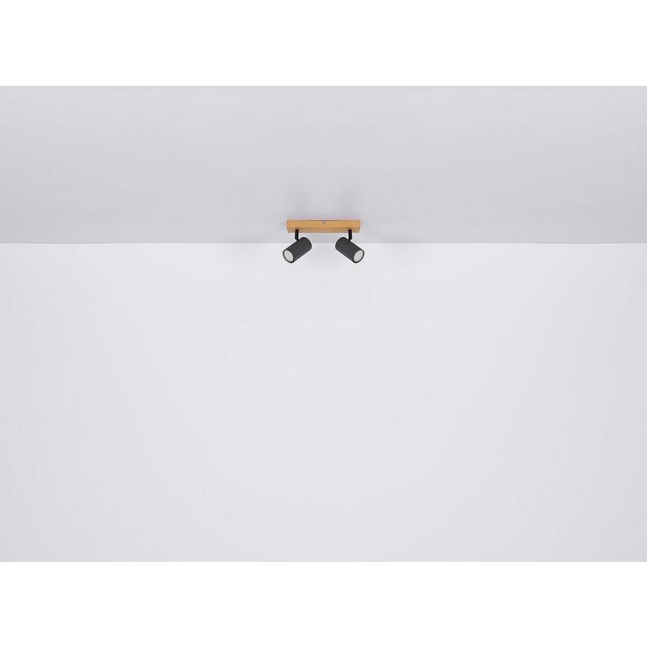 mutoni Lampada da parete Robby metallo nero 1xGU10 nero  